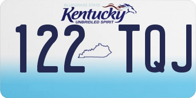 KY license plate 122TQJ