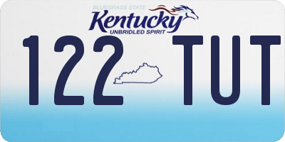 KY license plate 122TUT