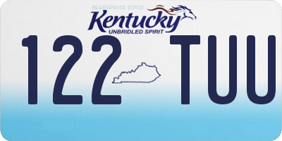KY license plate 122TUU