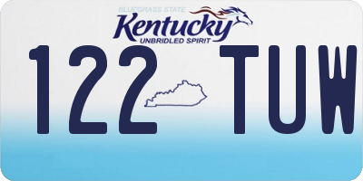 KY license plate 122TUW