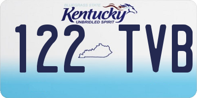 KY license plate 122TVB