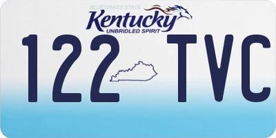 KY license plate 122TVC