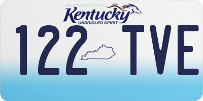 KY license plate 122TVE