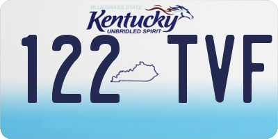 KY license plate 122TVF