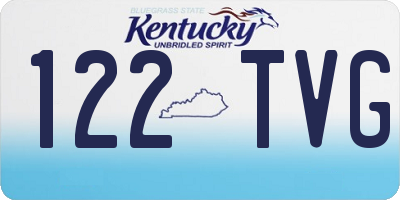 KY license plate 122TVG
