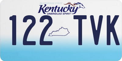 KY license plate 122TVK