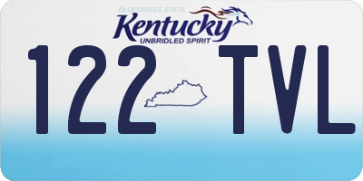 KY license plate 122TVL