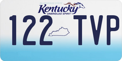 KY license plate 122TVP