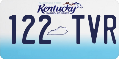 KY license plate 122TVR