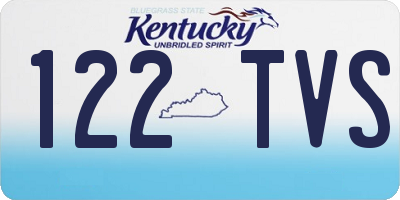 KY license plate 122TVS