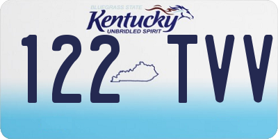 KY license plate 122TVV