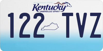 KY license plate 122TVZ