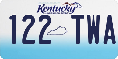 KY license plate 122TWA
