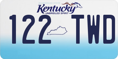 KY license plate 122TWD