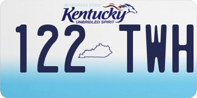 KY license plate 122TWH