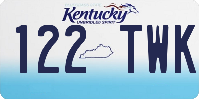 KY license plate 122TWK