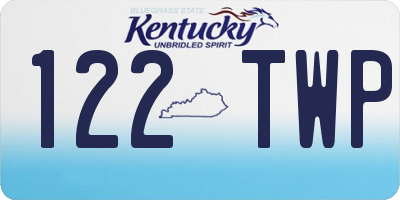 KY license plate 122TWP