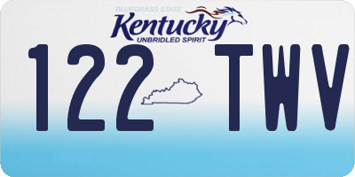 KY license plate 122TWV