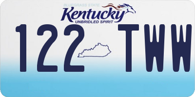 KY license plate 122TWW