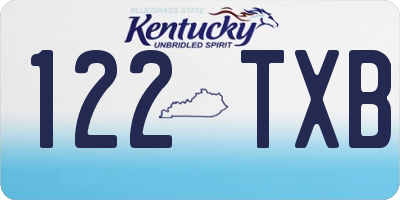 KY license plate 122TXB