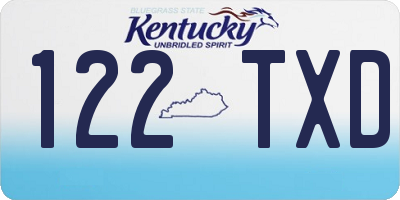 KY license plate 122TXD