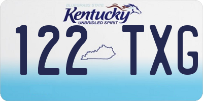 KY license plate 122TXG