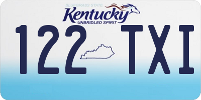 KY license plate 122TXI