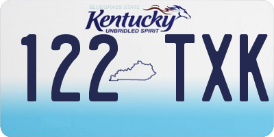 KY license plate 122TXK