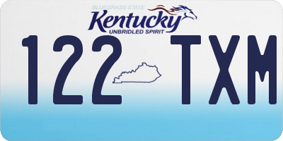 KY license plate 122TXM