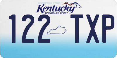 KY license plate 122TXP