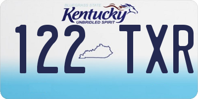 KY license plate 122TXR
