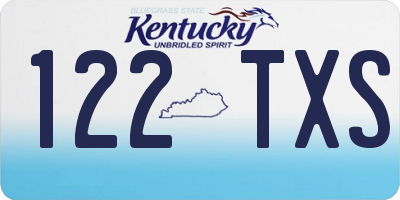 KY license plate 122TXS