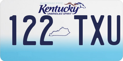KY license plate 122TXU