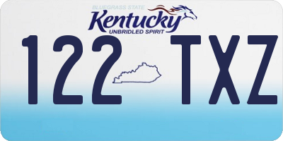 KY license plate 122TXZ