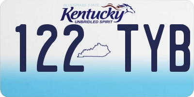 KY license plate 122TYB