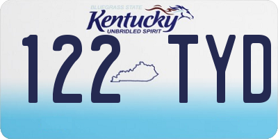 KY license plate 122TYD