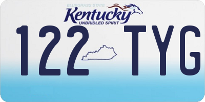 KY license plate 122TYG