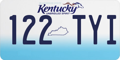 KY license plate 122TYI