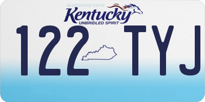KY license plate 122TYJ