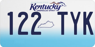 KY license plate 122TYK