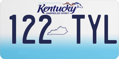 KY license plate 122TYL