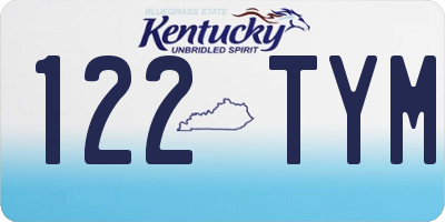 KY license plate 122TYM