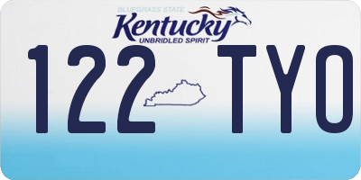 KY license plate 122TYO
