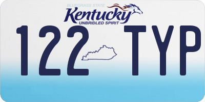 KY license plate 122TYP