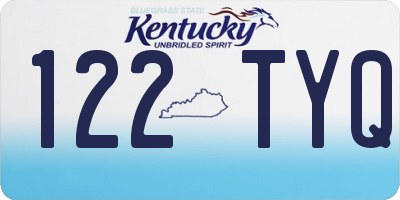 KY license plate 122TYQ
