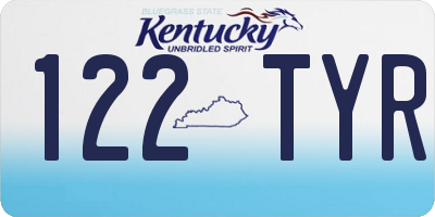 KY license plate 122TYR