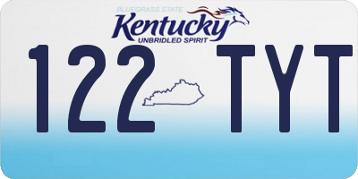 KY license plate 122TYT