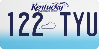 KY license plate 122TYU