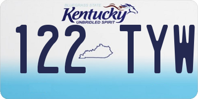 KY license plate 122TYW