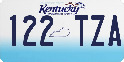 KY license plate 122TZA